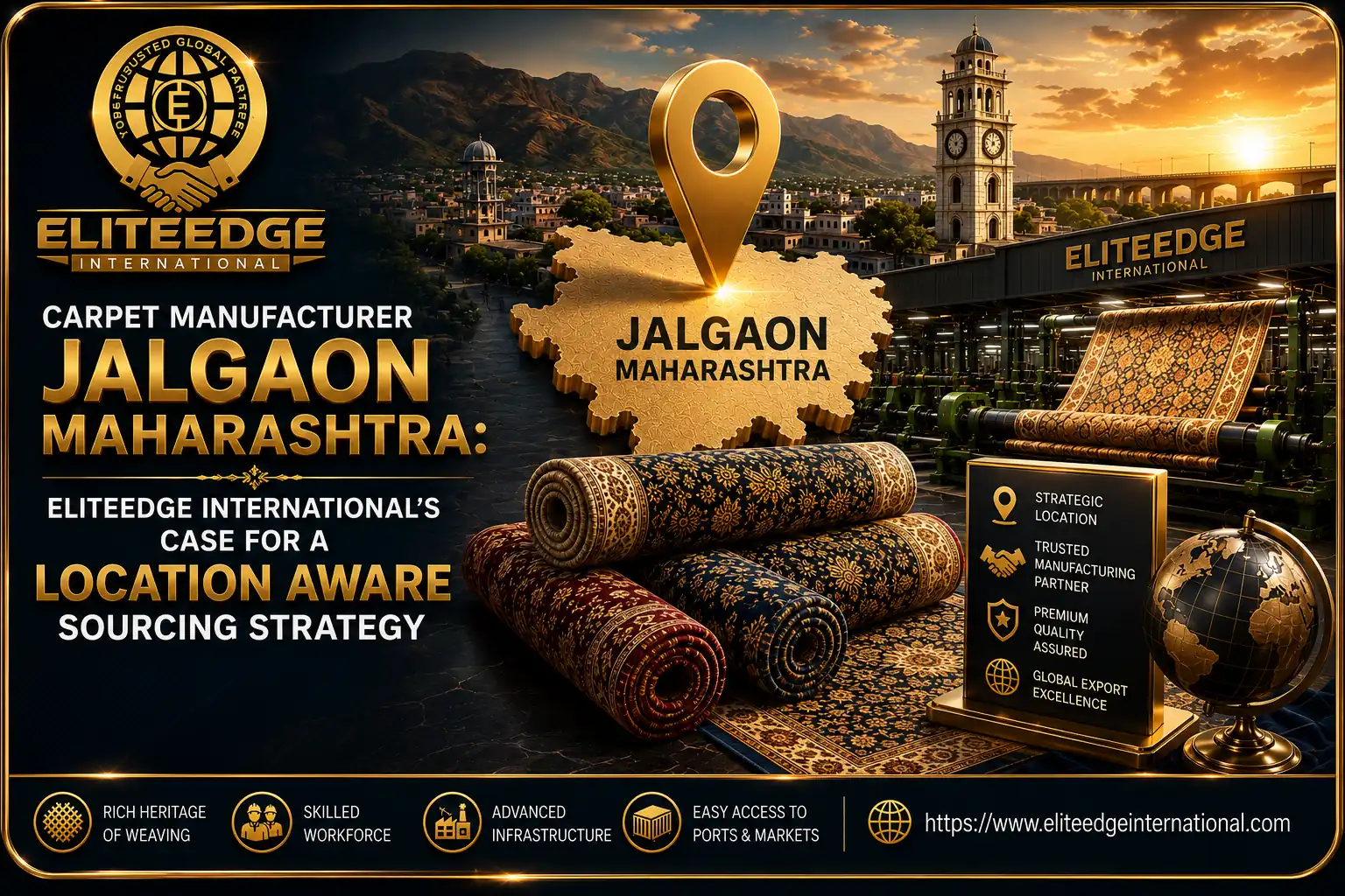 Carpet manufacturer Jalgaon Maharashtra, artisan workshop in the regional manufacturing cluster