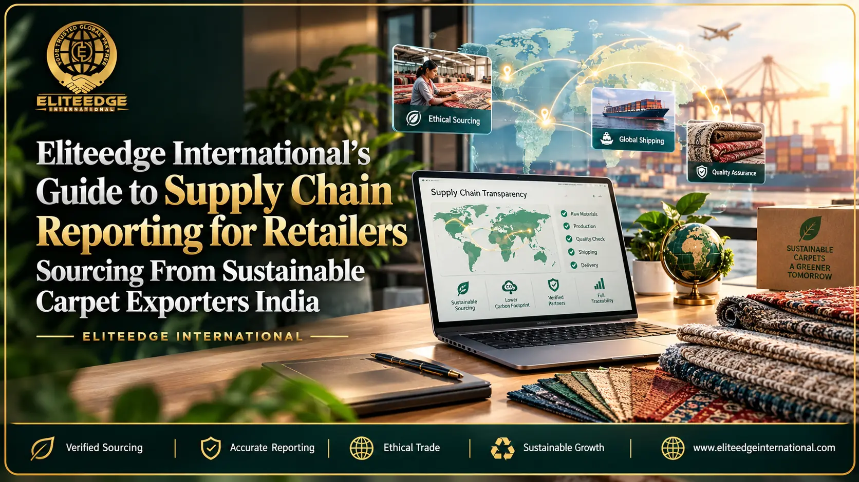 Sustainable carpet exporters India Eliteedge International supply chain reporting guide