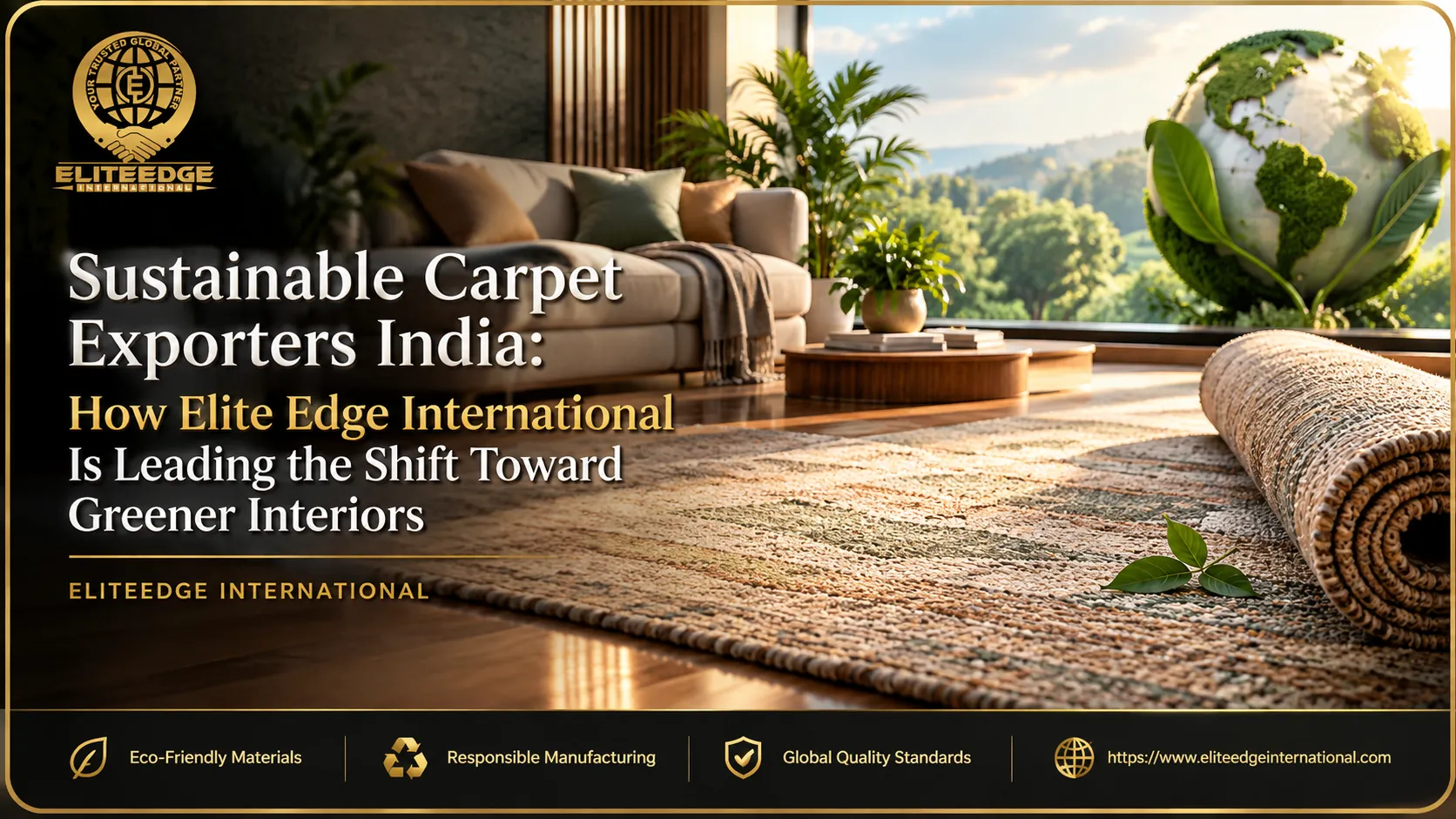 Sustainable carpet exporters India producing eco-friendly rugs for global export