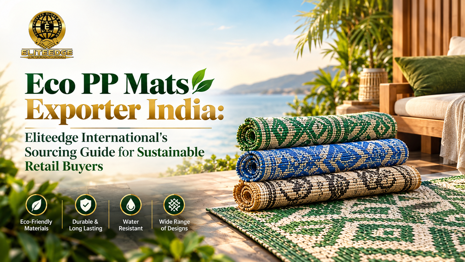 Eco PP mats exporter India, recycled polypropylene mats ready for sustainable wholesale export