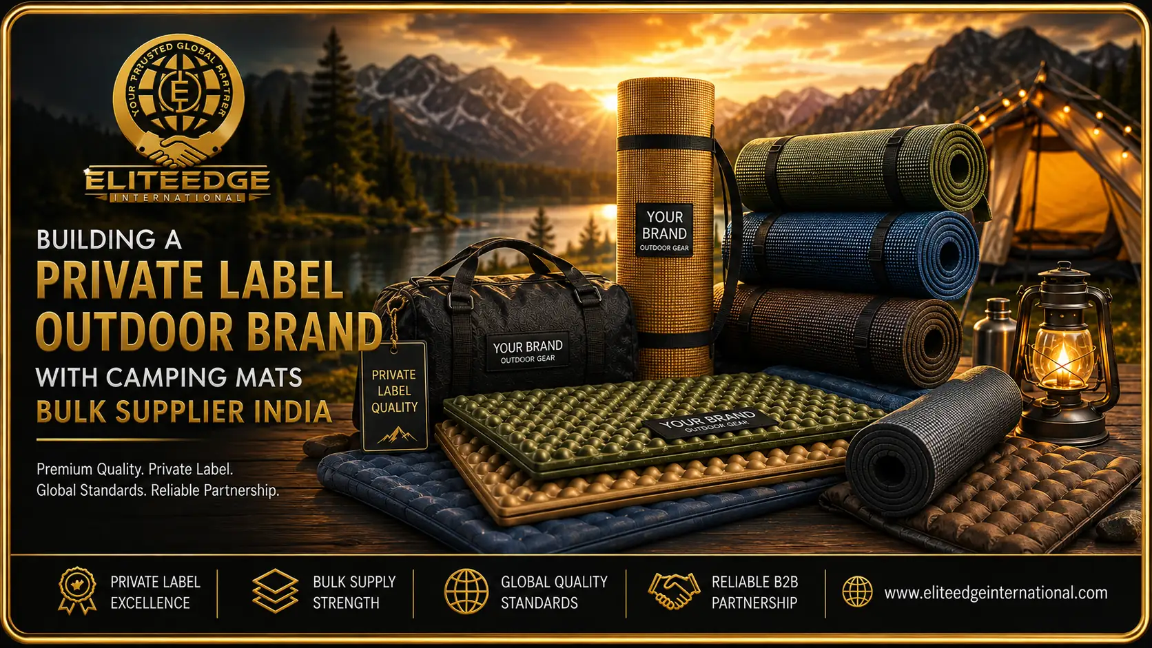 Camping mats bulk supplier India Eliteedge International private label direct manufacturer