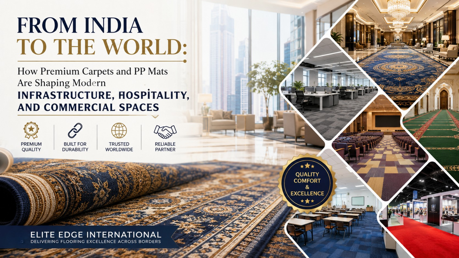 From India to the World: How Premium Carpets and PP Mats Are Shaping Modern Infrastructure, Hospitality, and Commercial Spaces