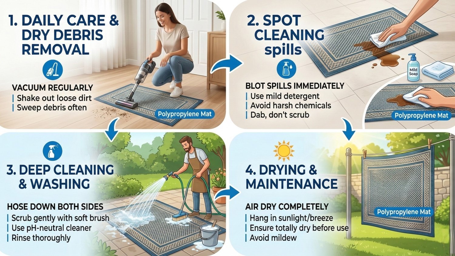 Ultimate Cleaning and Maintenance Guide for Polypropylene Mats